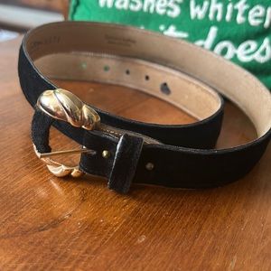Black suede vintage belt Calderon